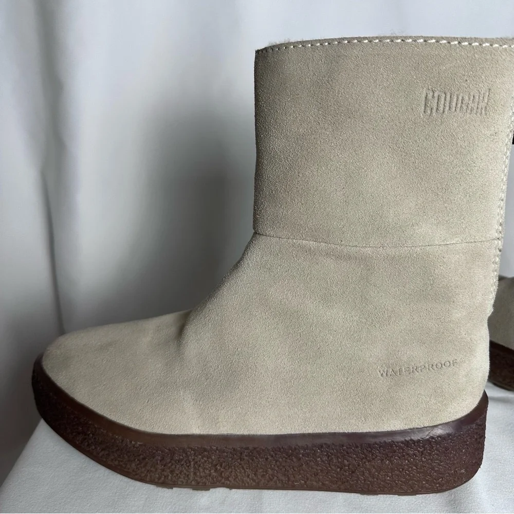 Cougar Button Waterproof Suede Shearling Lined Winter Boots Women’s Grey size 7
